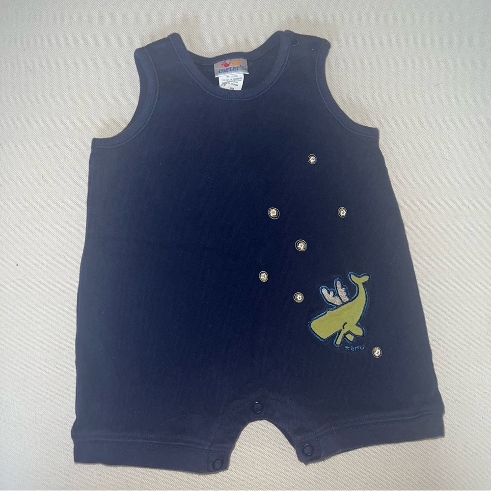 Vintage Carter's 2001 Emu Namae Japanese Artist Y2k Baby Romper 3-6 Months